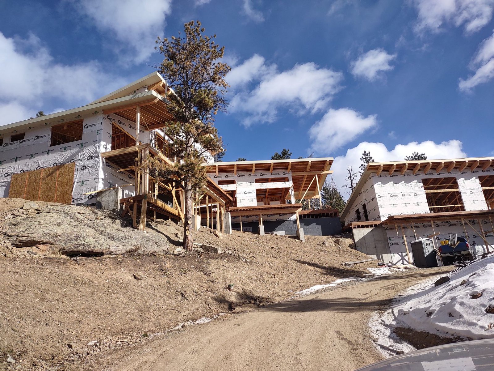 Custom home under construction by renovation contractors